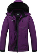 MOERDENG Women's Insulated Ski Jacket - Waterproof Warm Winter Coat