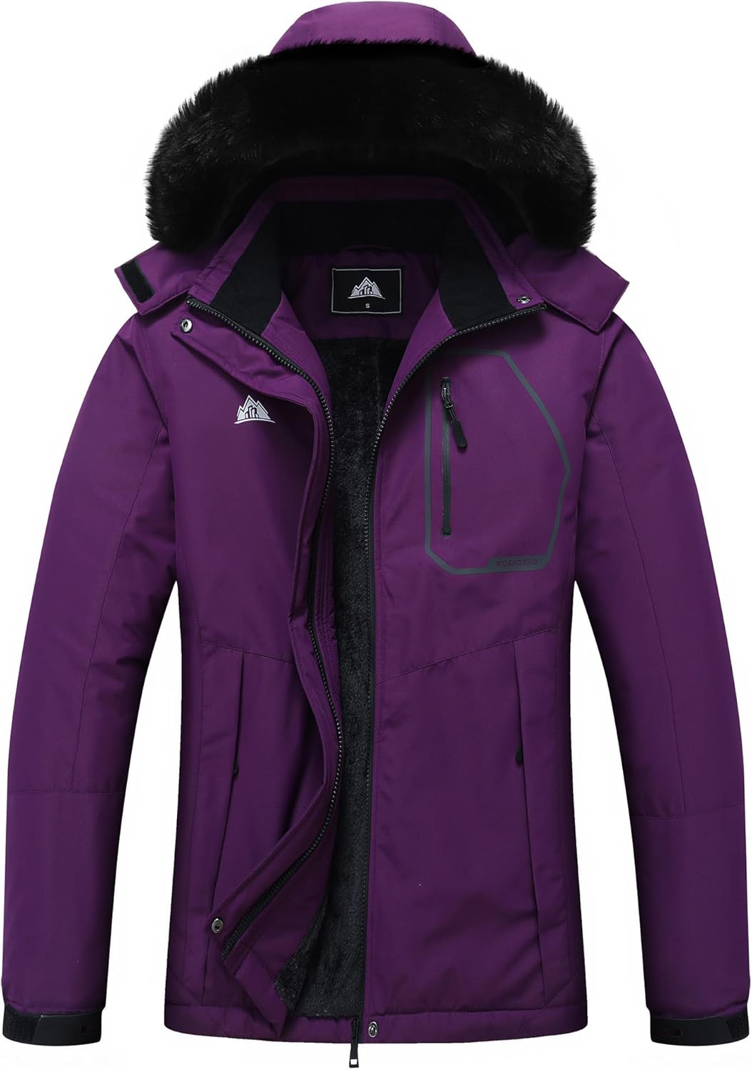 MOERDENG Women's Insulated Snow Ski Jacket for Winter Fun