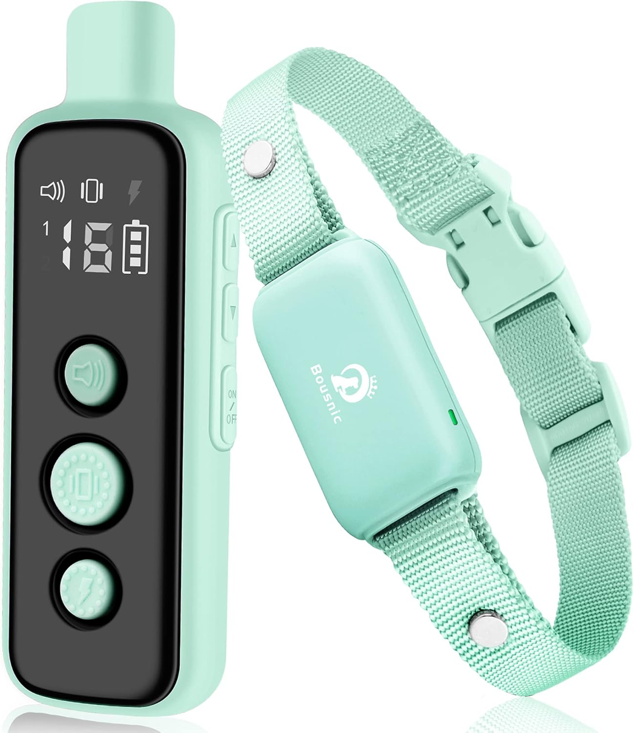 Bousnic Shock Collar for Dogs - Waterproof Rechargeable Training