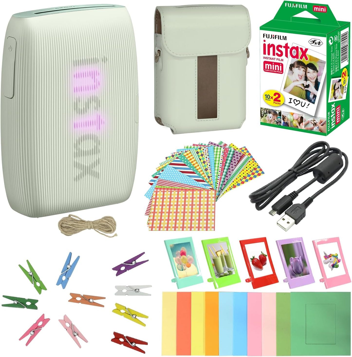 Fujifilm Mini Link 3 Smartphone Printer Bundle with Accessories