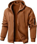 Mens Zip Up Hoodie Full-Zip Sweatshirt - Lightweight Loose Fit