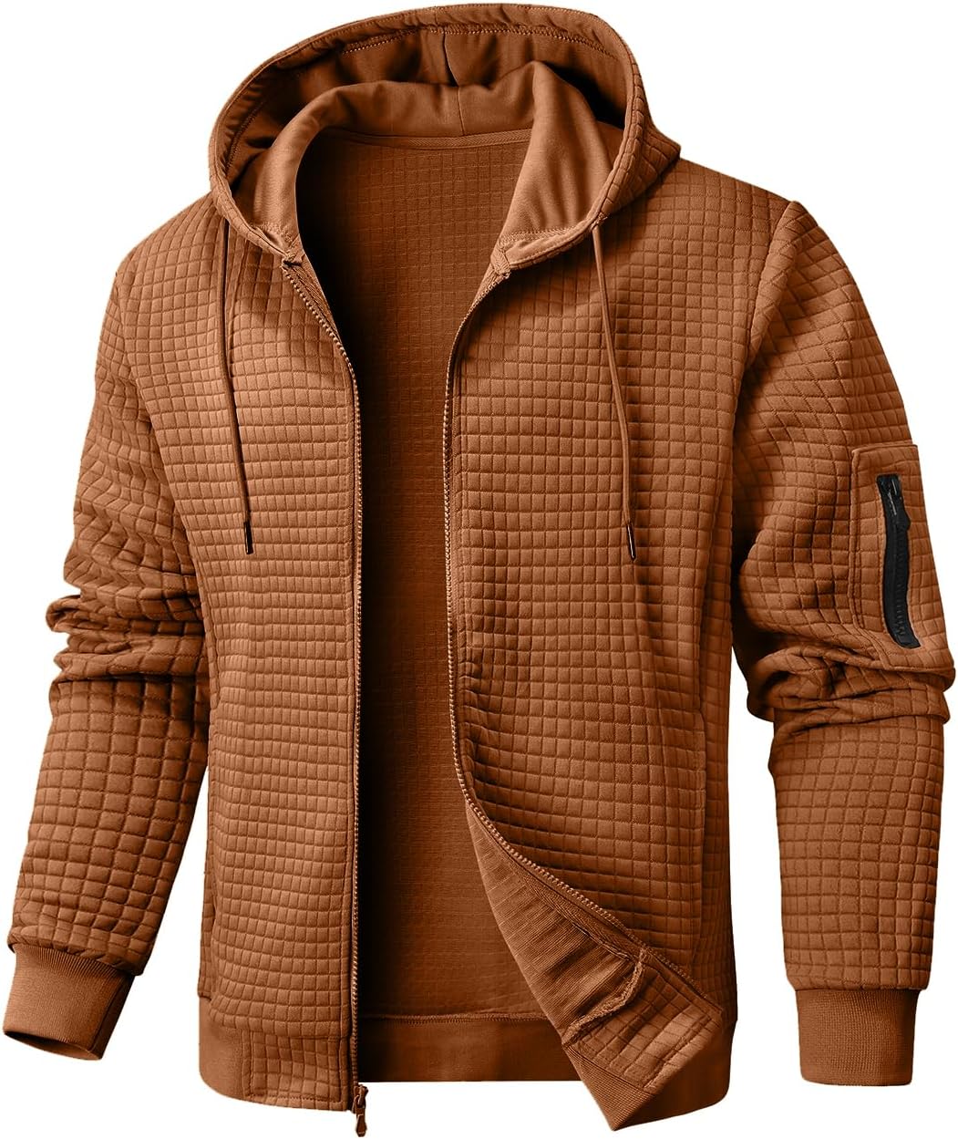 Mens Zip Up Hoodie Full-Zip Sweatshirt for Stylish Comfort