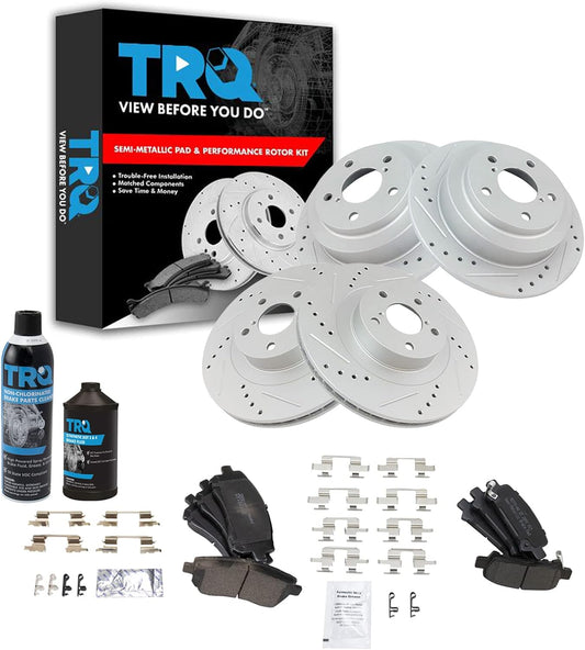 TRQ Performance Brake Pad & Rotor Kit for 2002-2003 Subaru Impreza