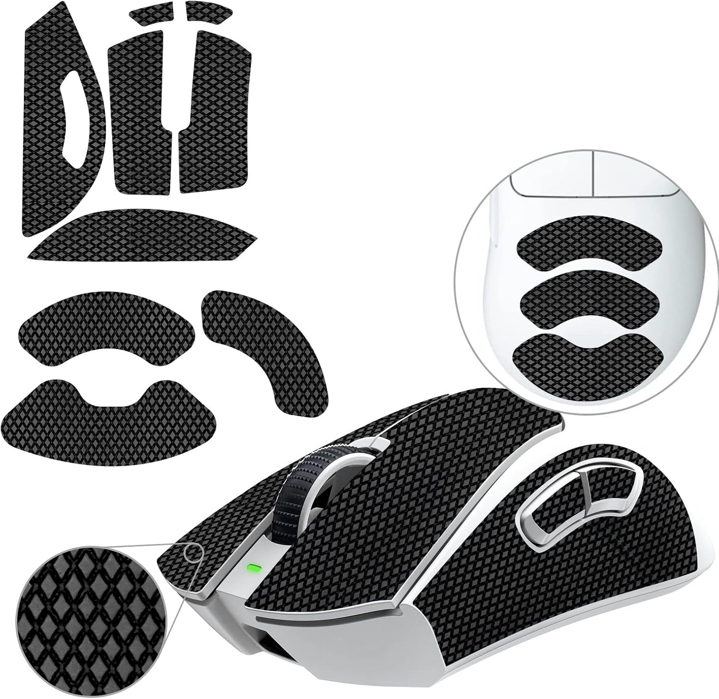 Razer DeathAdder V3 Pro Grip Tape: Sweat-proof, Thin 0.5mm, Easy Apply