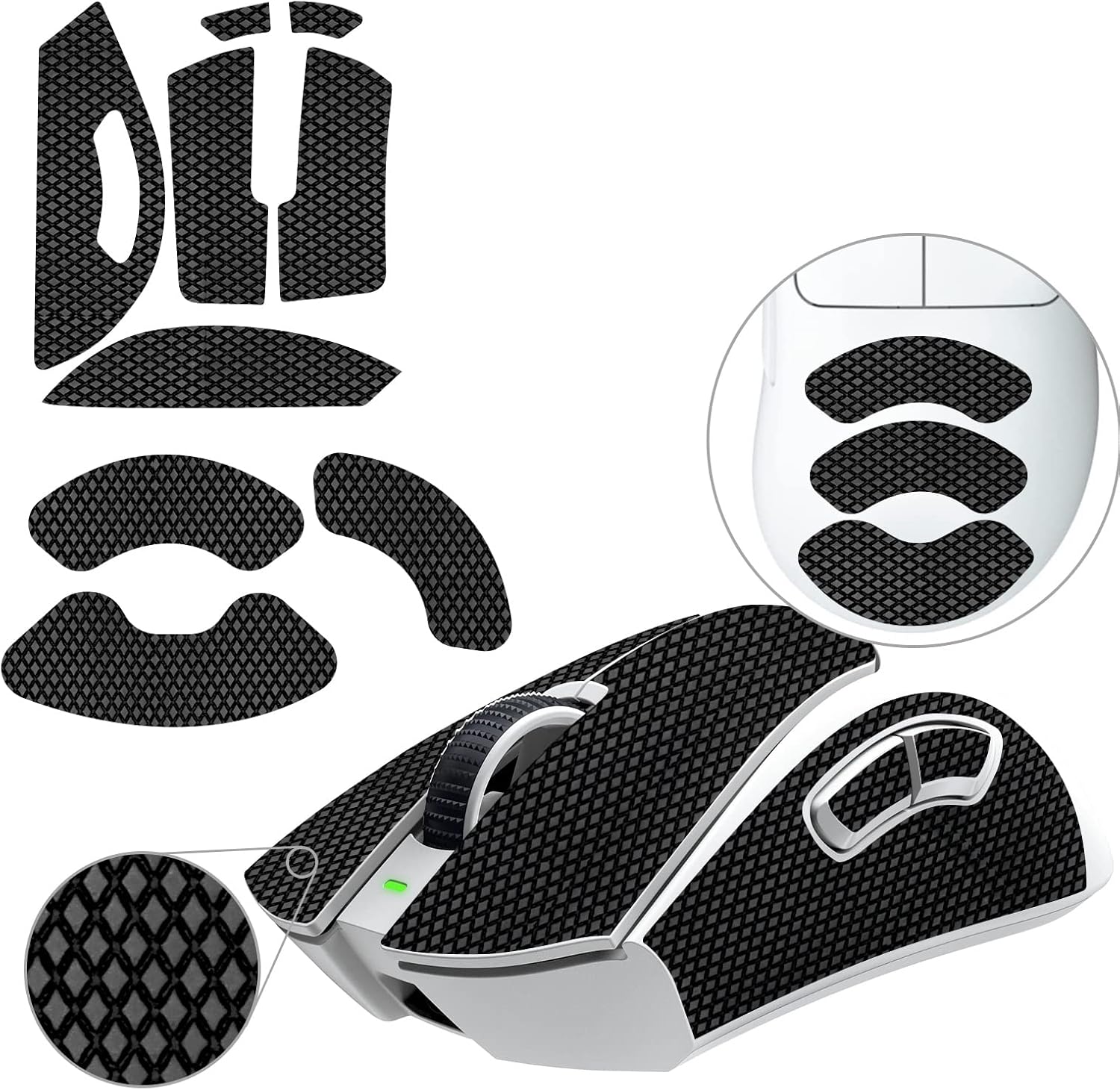 Razer DeathAdder V3 Pro Grip Tape: Sweat-proof, Thin 0.5mm, Easy Apply