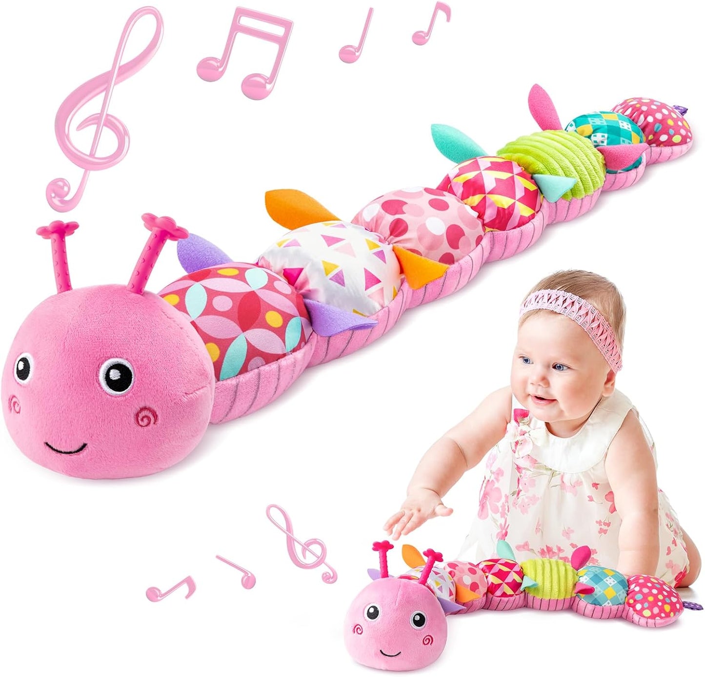 Sumobaby Musical Caterpillar Toy for Baby, Stimulate Senses