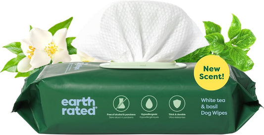 Earth Rated 3-in-1 Pet Grooming Wipes, Hydration & Clean - 100ct