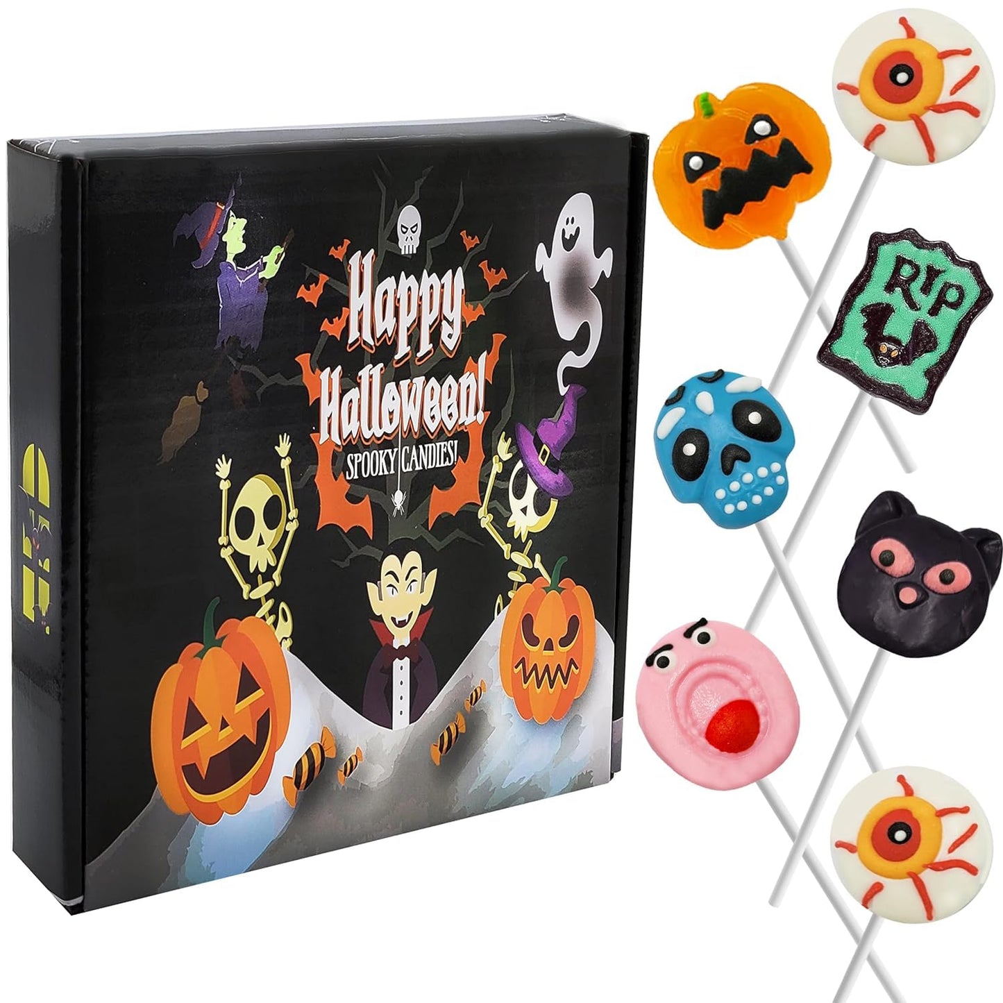 Fruidles Halloween Lollipop Suckers Candy for Spooky Parties