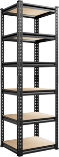 REIBII 6 Tier Garage Storage Shelves 16in x 16in x 72in - Heavy Duty