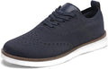 Men's Knit Oxford Dress Shoes - Lightweight Comfortable Walking
