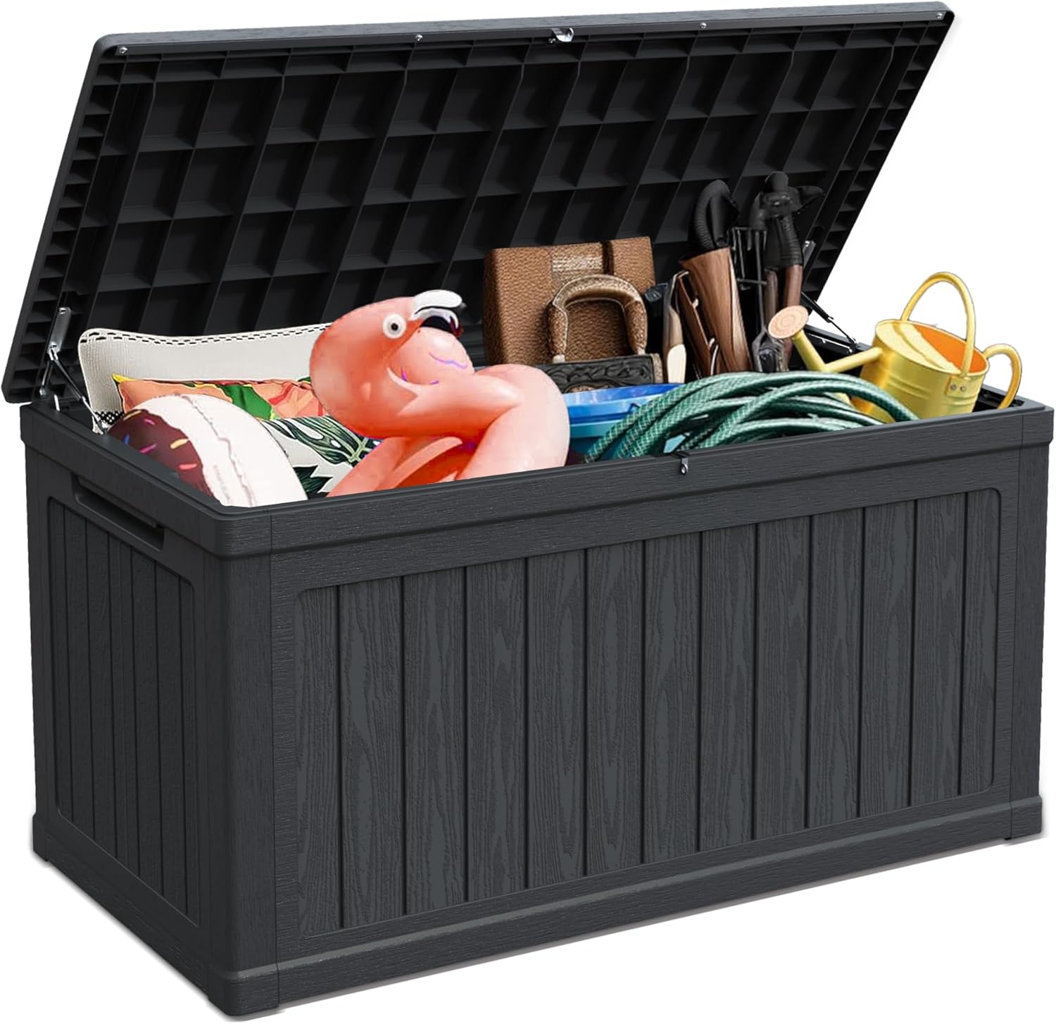 230 Gallon Double-Wall Resin Deck Box for Outdoor Storage Needs