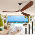 72 in Outdoor Ceiling Fan with Lights and Remote - Quiet High CFM