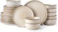 8-Person Stoneware Dinnerware Set by GBHOME, 24 Pieces