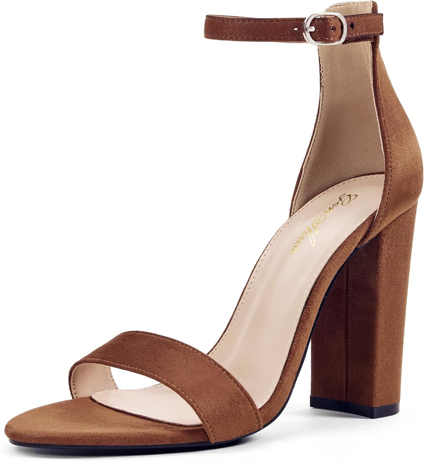 GENSHUO Women's 4-Inch Chunky High Heel Sandals for Any Occasion