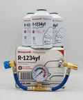 Honey Well Genuine 8oz R1234YF Refrigerant (3 Cans) & Brass Can Tap