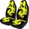 Horror Nightmare Skellington 2 Front Car Seat Covers - Spooky