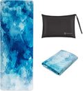 Travel Yoga Mat Non Slip Suede Mat for Travel & Hot Yoga - Foldable