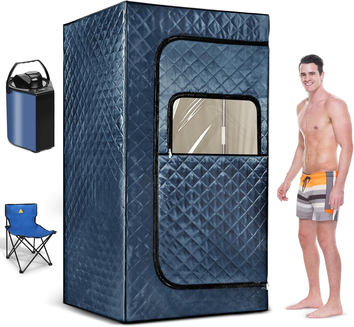 Compact Portable Sauna Box - 3L Steamer, 9 Levels, UV Atomization