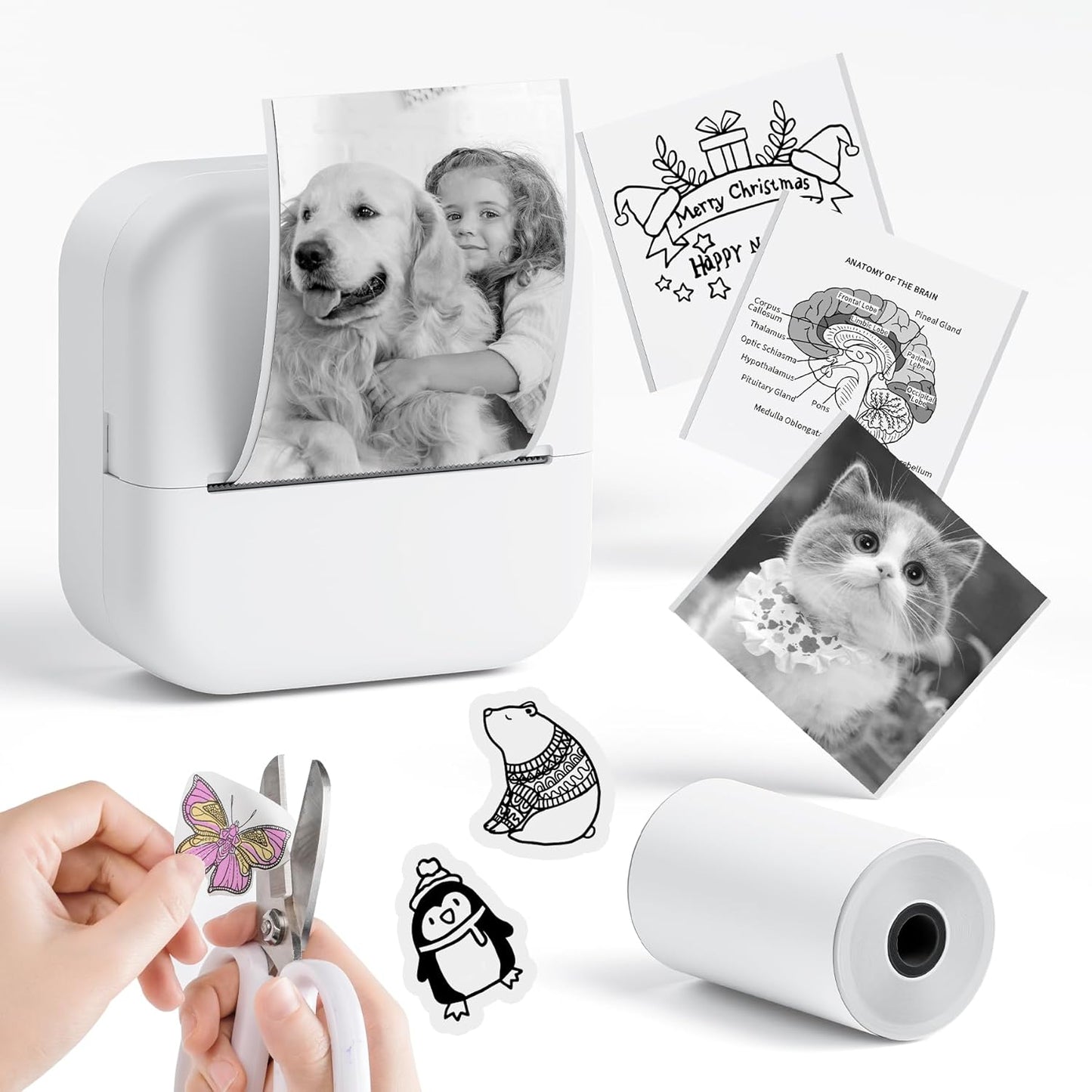 Portable Bluetooth Sticker Printer - Study Notes, DIY, iOS & Android - NelkoGlobal
