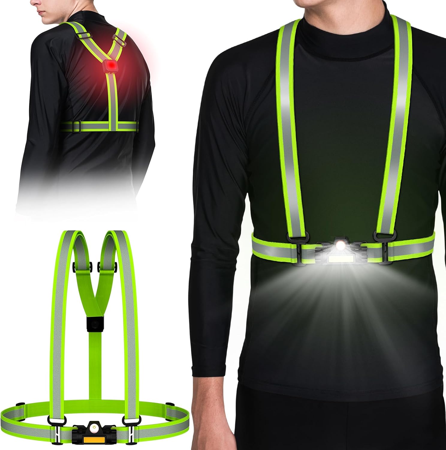 High Visibility LED Running Vest - Stay Safe on Your Run!