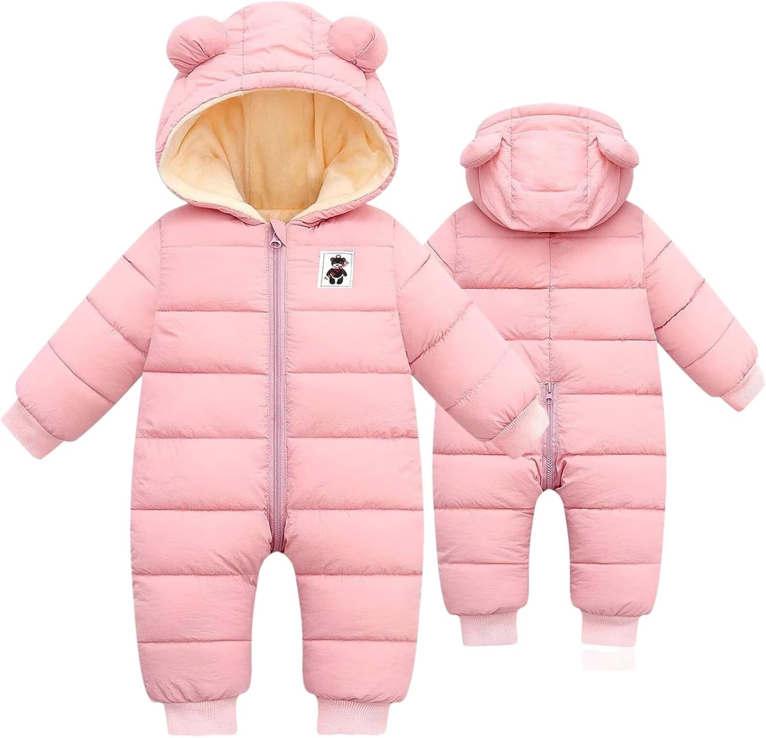 BYFRI Baby Boys Girls Snowsuit Cozy Winter Coat for Infants