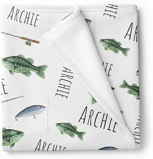 Personalized Fishing Swaddle: Cozy Custom Gift