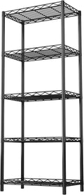 HOMEFORT 5-Tier Wire Shelving Unit 21Wx14Dx61H - Narrow Organizer