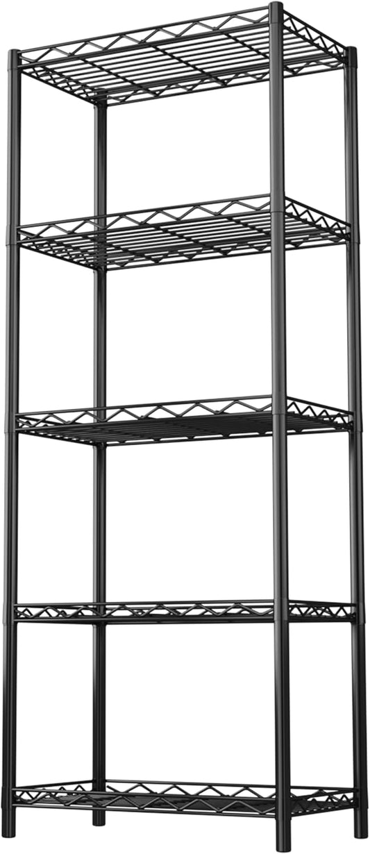 Durable 5-Tier Wire Shelving Unit for Efficient Storage Solutions
