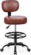 Drafting Chair with Backrest and Adjustable Foot Rest - Comfortable