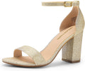Heeled Sandals Chunky Block Heel Open Toe Ankle Strap - Classic DREAM
