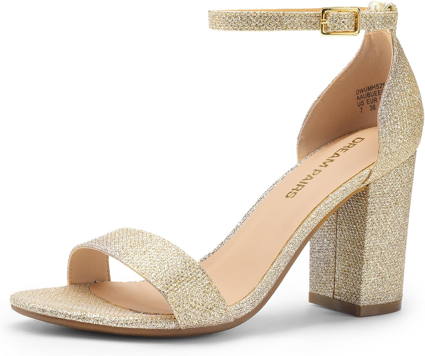 DREAM PAIRS Heels for Women Chunky Block Heel Open Toe Sandals