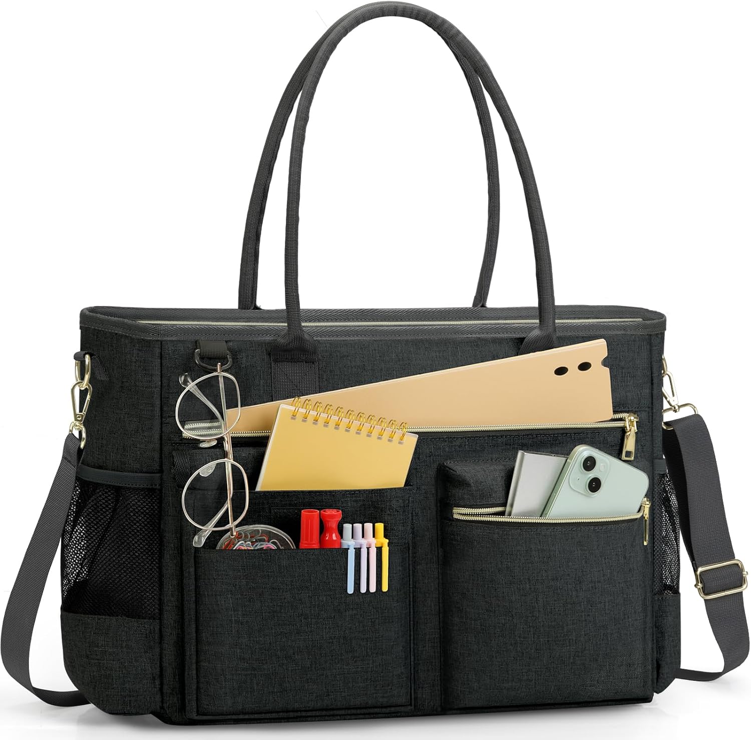 RAINSMORE Laptop Bag for Women 15.6 Inch Professional Tote