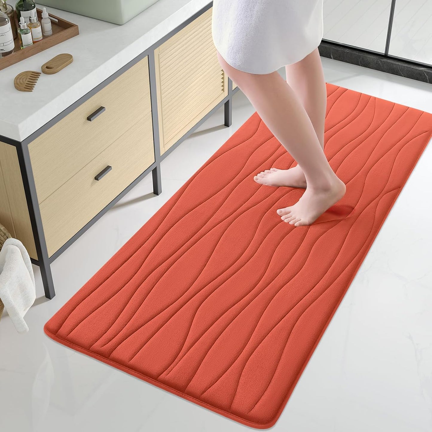 Ultra Soft Memory Foam Bathroom Rug Mat for Comfort and Style