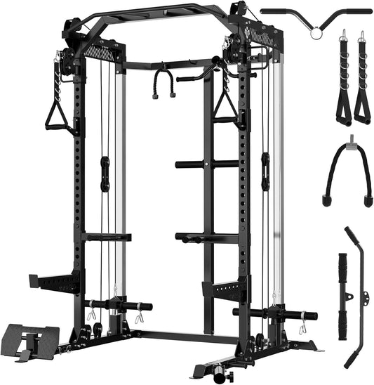 2000LB Squat Rack & Cable System by Mikolo