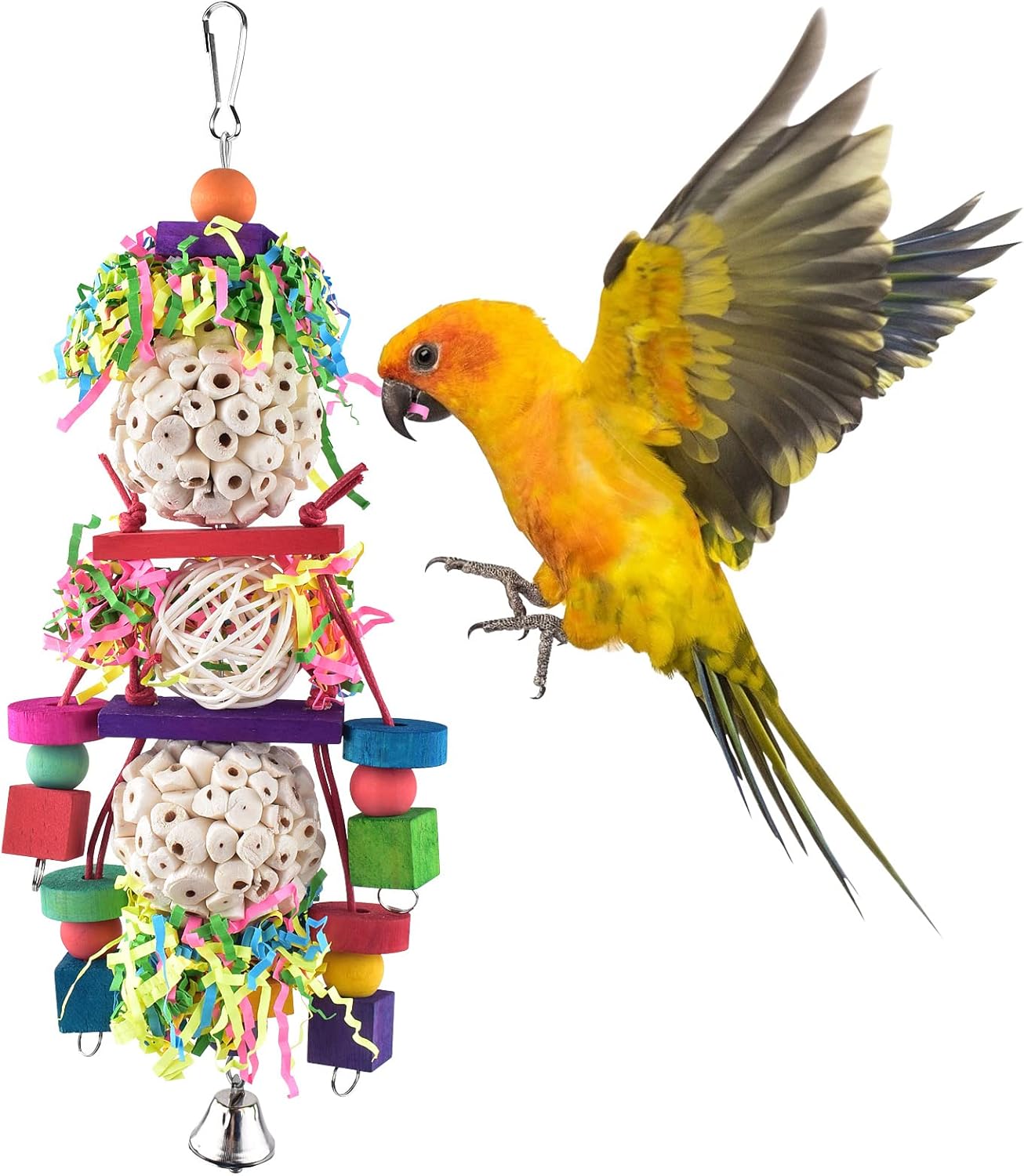 Bird Foraging Hanging Toys for Small Parrots