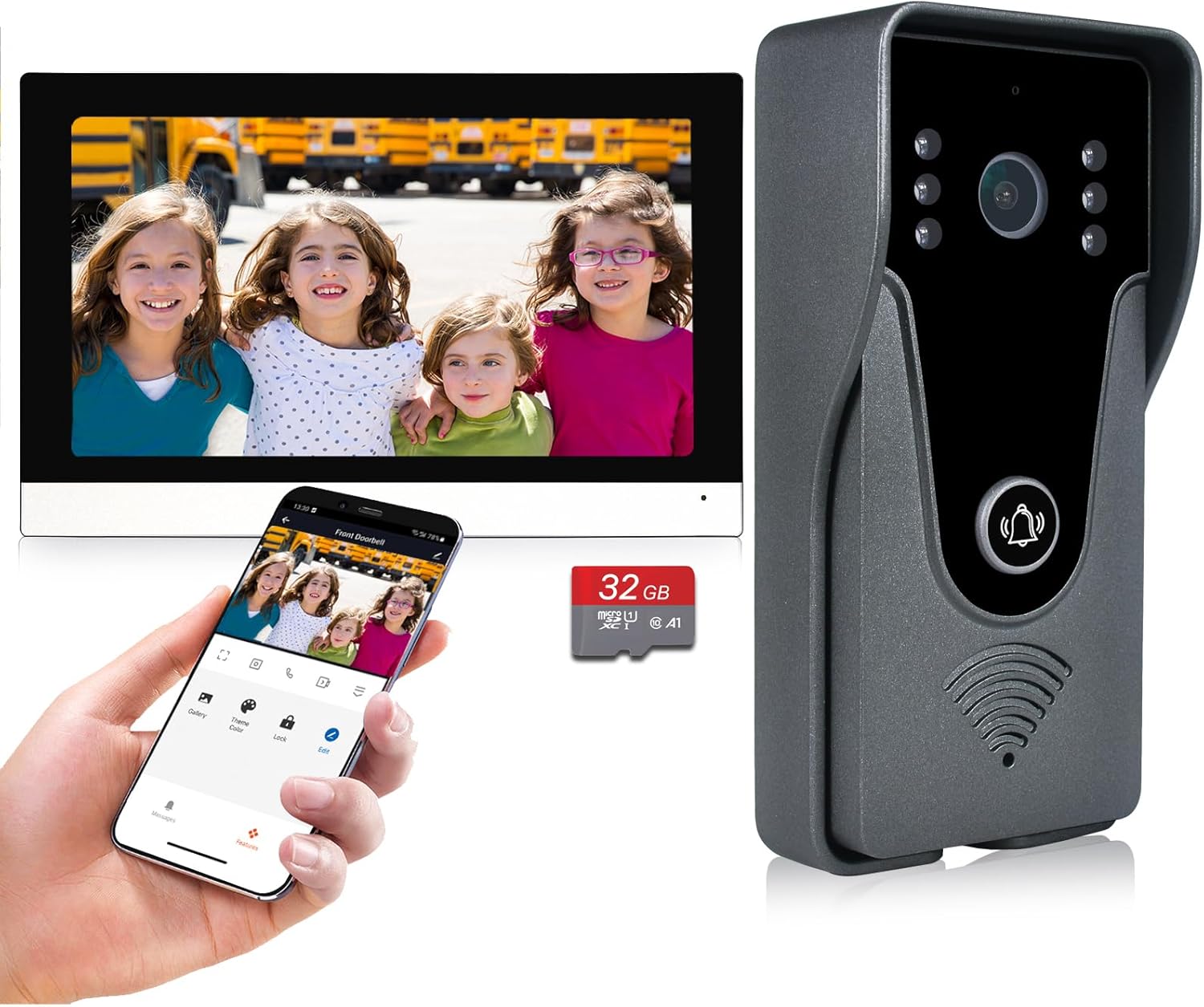 AMOCAM Wireless Video Doorbell System: HD Video, Remote Access