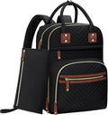 Diaper Bag Backpack for Women with Changing Pad - Black, Insulated