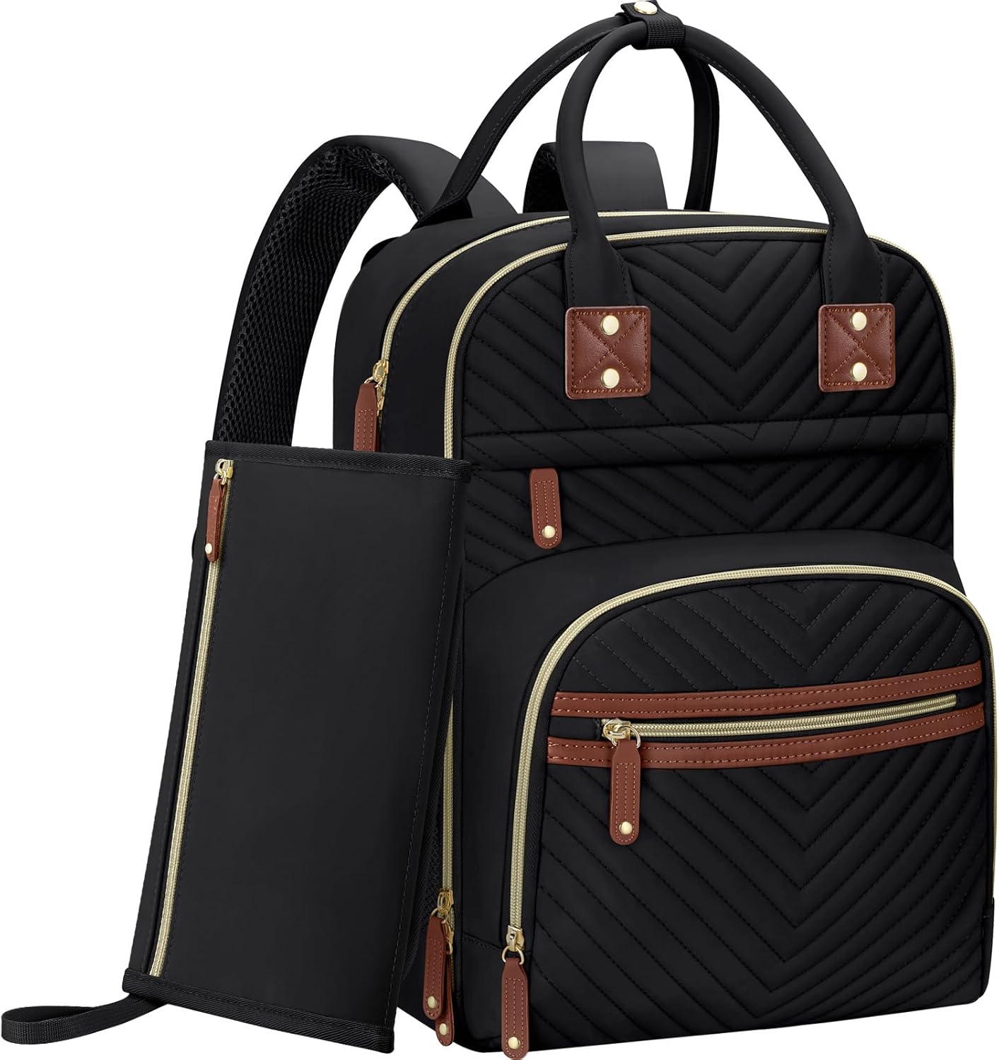 Diaper Bag Backpack with Changing Pad for Stylish Parents