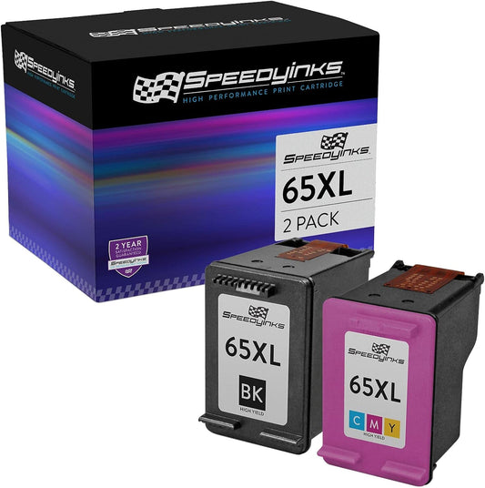 SPEEDYINKS HP 65XL High-Yield Ink Combo