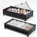 Rolling Wooden Storage Box for Under Bed Clothes and Footwear