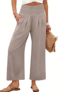 Wide Leg High Waisted Palazzo Pants for Summer Casual Wear