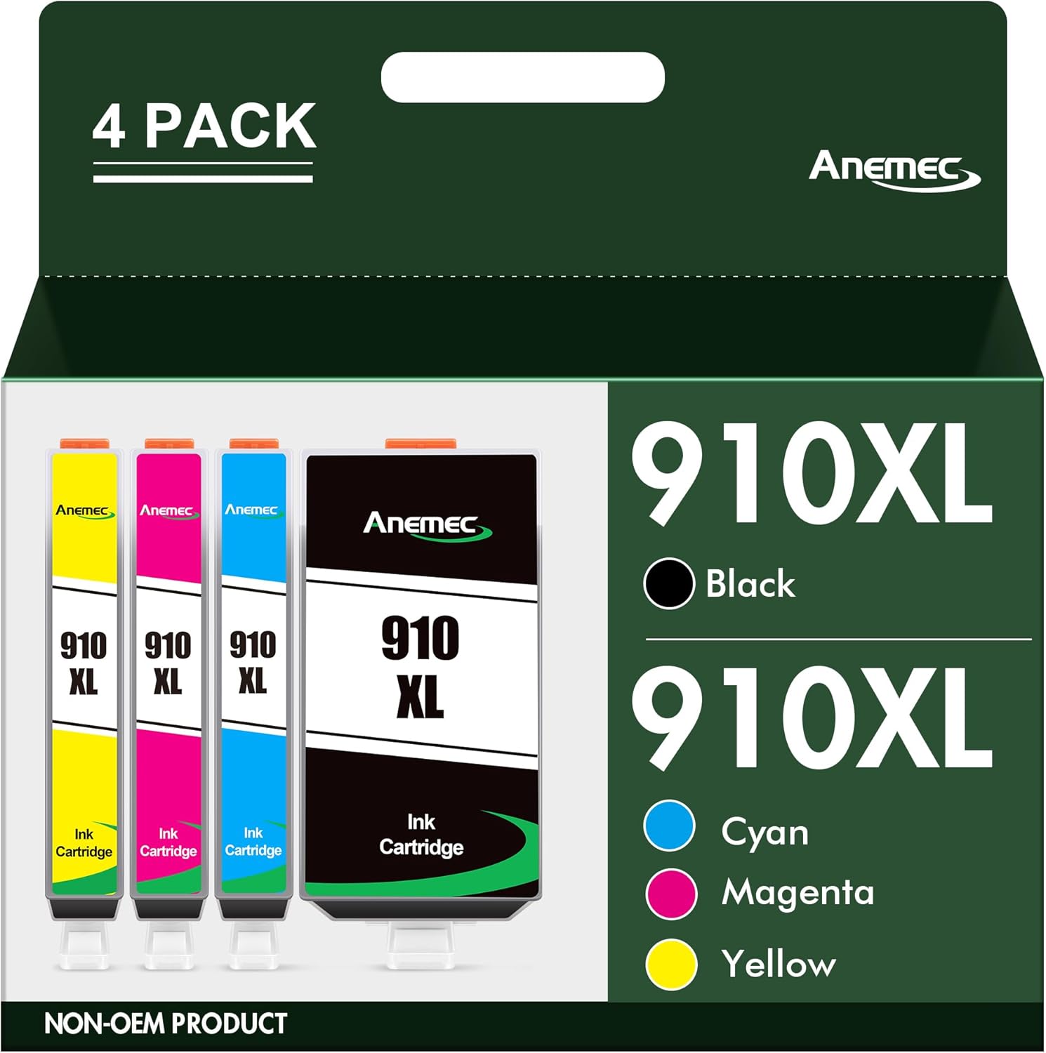 High-Yield HP 910XL Ink Combo Pack - Vibrant Colors for OfficeJet Pro Printers