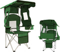Folding Camping Chair with Canopy - Portable Sunshade Seat