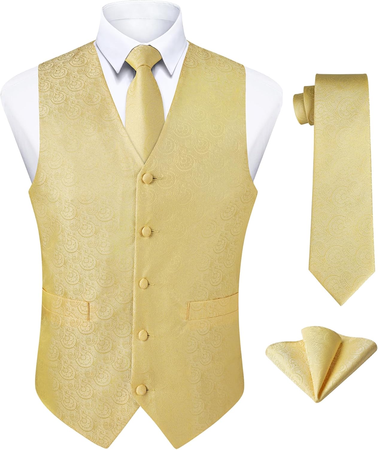 Enlision V3-02 Men's 3PCS Formal Vest Set for Weddings and Parties