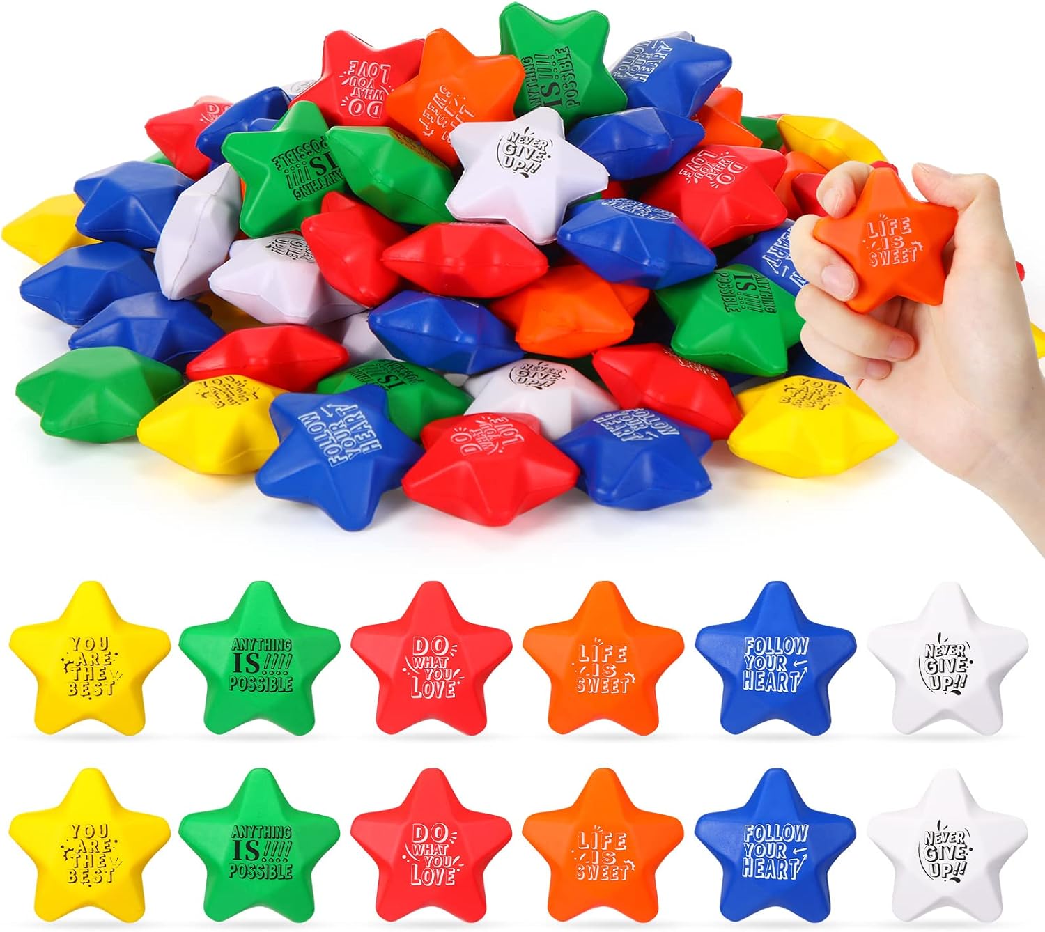 Leyndo 200 Pack Stress Balls for Adults, Teens, and Kids