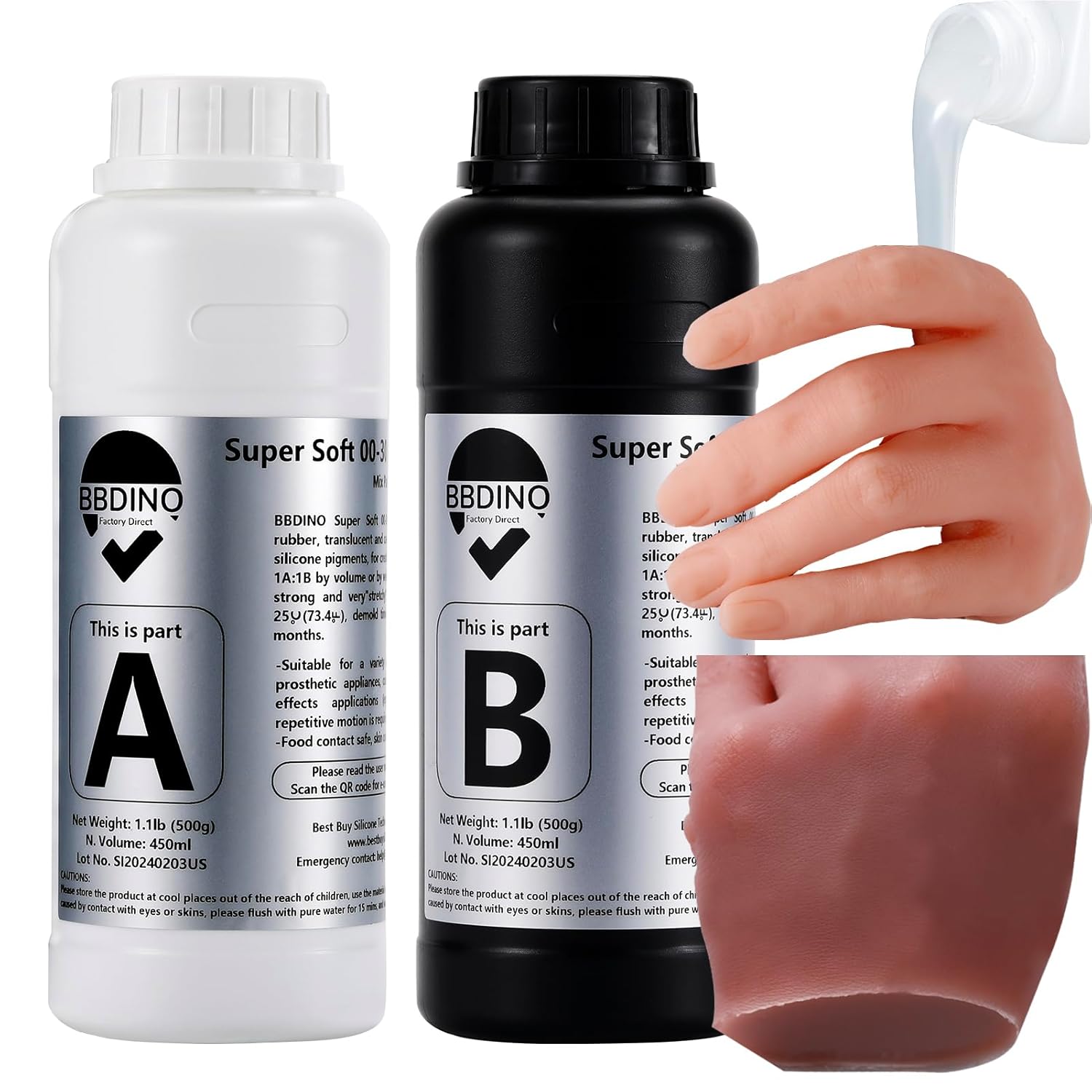 BBDINO Super Soft Silicone Rubber 00-30 for Masks and Dolls