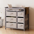 YUFU Changing Table Nursery Dresser with 6 Drawers - Safe, Spacious