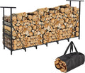 Vailge Firewood Rack Outdoor 8FT with Waterproof Carrier Bag