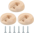 6Pcs Wooden Closet Rod Holders for 20mm Rods