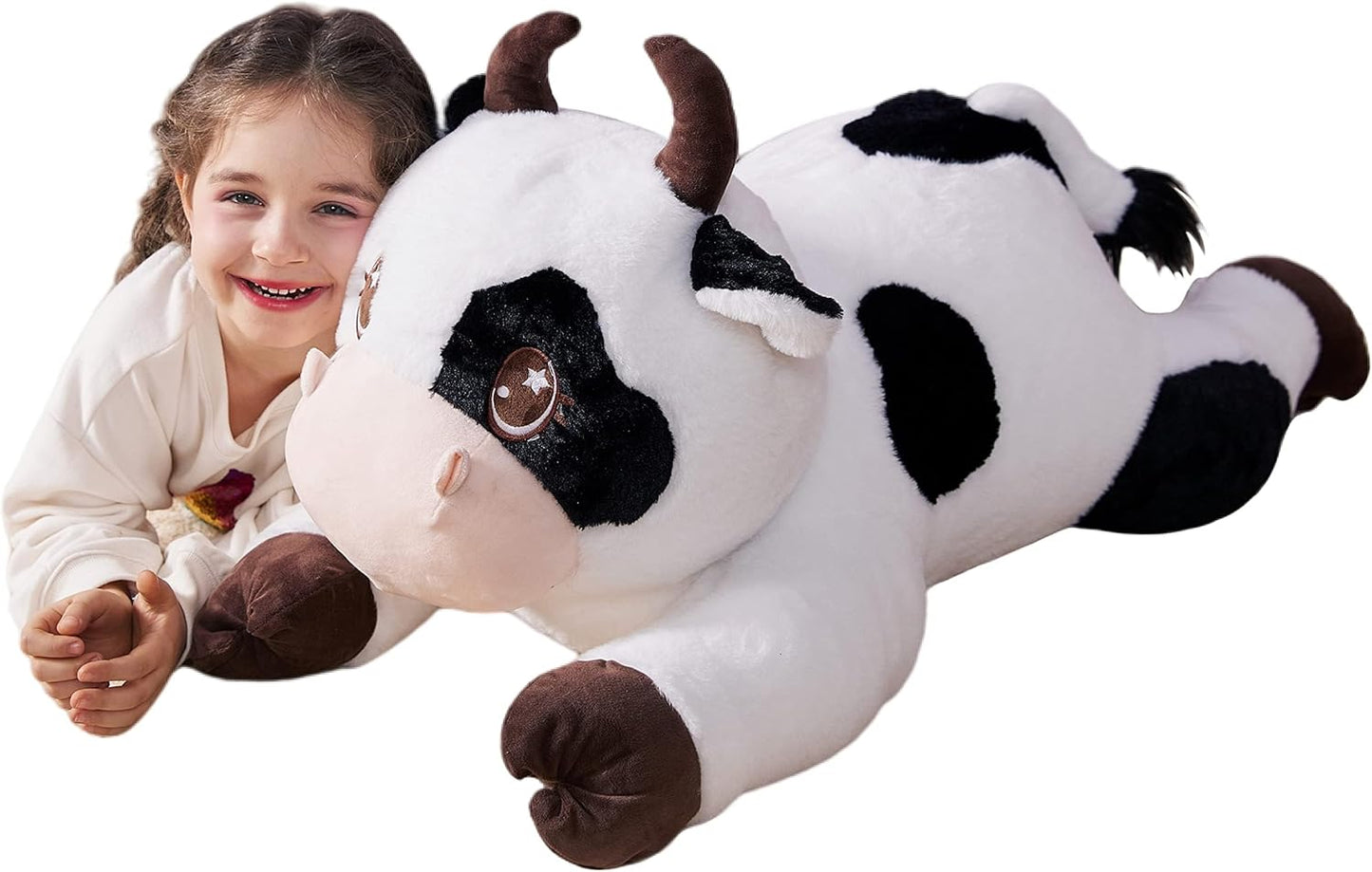 IKASA Giant Cow Stuffed Animal Plush Toy for All Ages